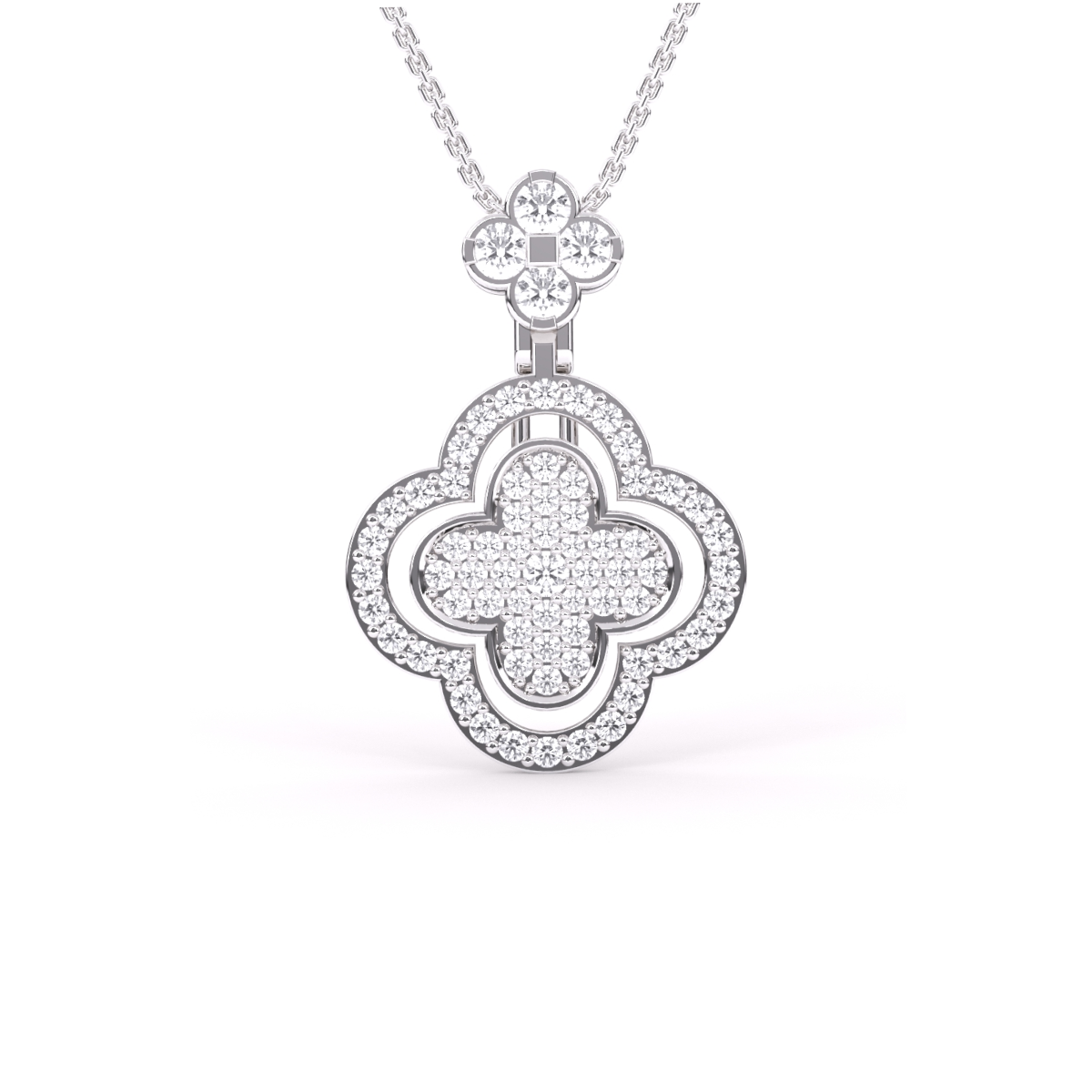 Fancy Lab Grown Diamond Gril Pendant